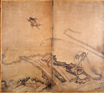 曾我蕭白 (1730-1781) 群仙図屏風　左隻