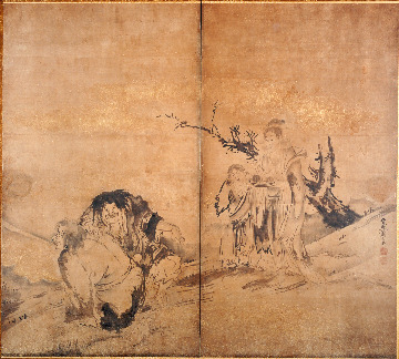 曾我蕭白 (1730-1781) 群仙図屏風　右隻