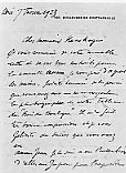 fig．5 ルネ・メナールの書簡 (鹿子木孟郎宛)1923年2月7日(表面)