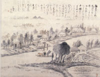 小川芋銭　1868～1938　《水郷十二橋》