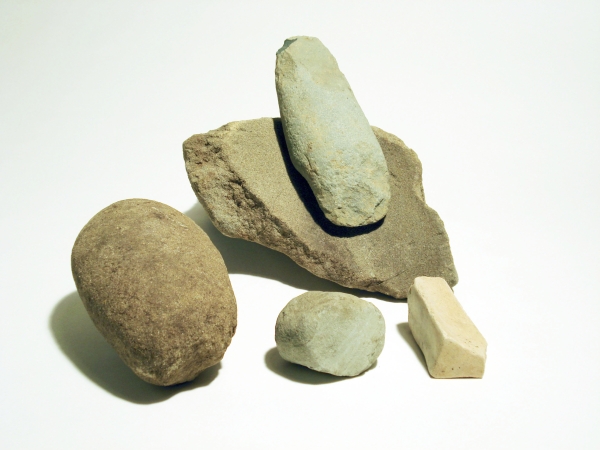 磨製石斧製作関係資料（宮山遺跡：県指定有形文化財）