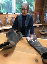 林克次 紫光窯 日展入選多数、三重県知事賞、特許庁長官賞他多数受賞 袋形急須 林克次 紫光窯 日展入選多数、三重県知事賞、特許庁長官賞他多数受賞