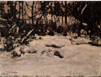 黒田清輝(1886～1924）《雪景》