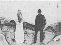 fig.4 ムンク 『マイアー・グレーフェ・ボートフォリオ』より二人:孤独な人たち 1895