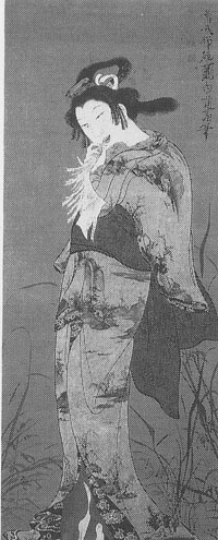 図１　曾我蕭白「美人図」
