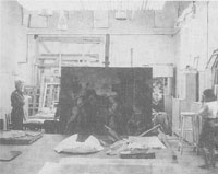 写真２　エルミタージュの修復室