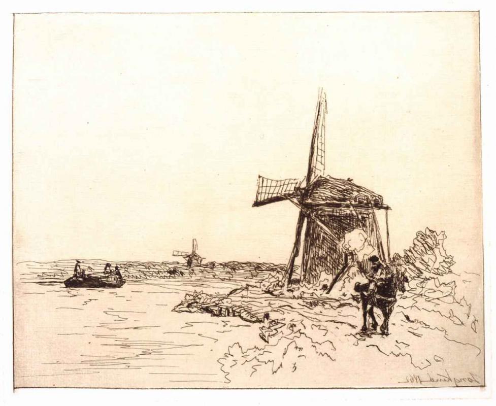 ヨハン・B・ヨンキント　《オランダ風景銅版画集》1862年　