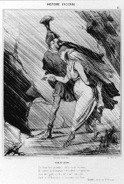 オノレ・ドーミエ《アイネイアスとディド》1842年