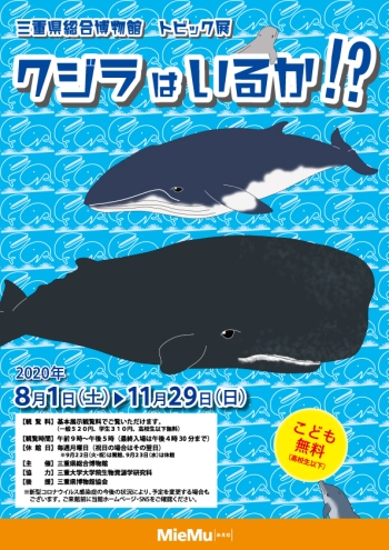 トピック展　クジラはいるか！？チラシ