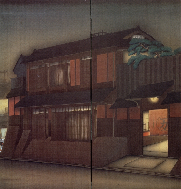 Uda Tekison, Ichiriki at night, 1919, prevate collection