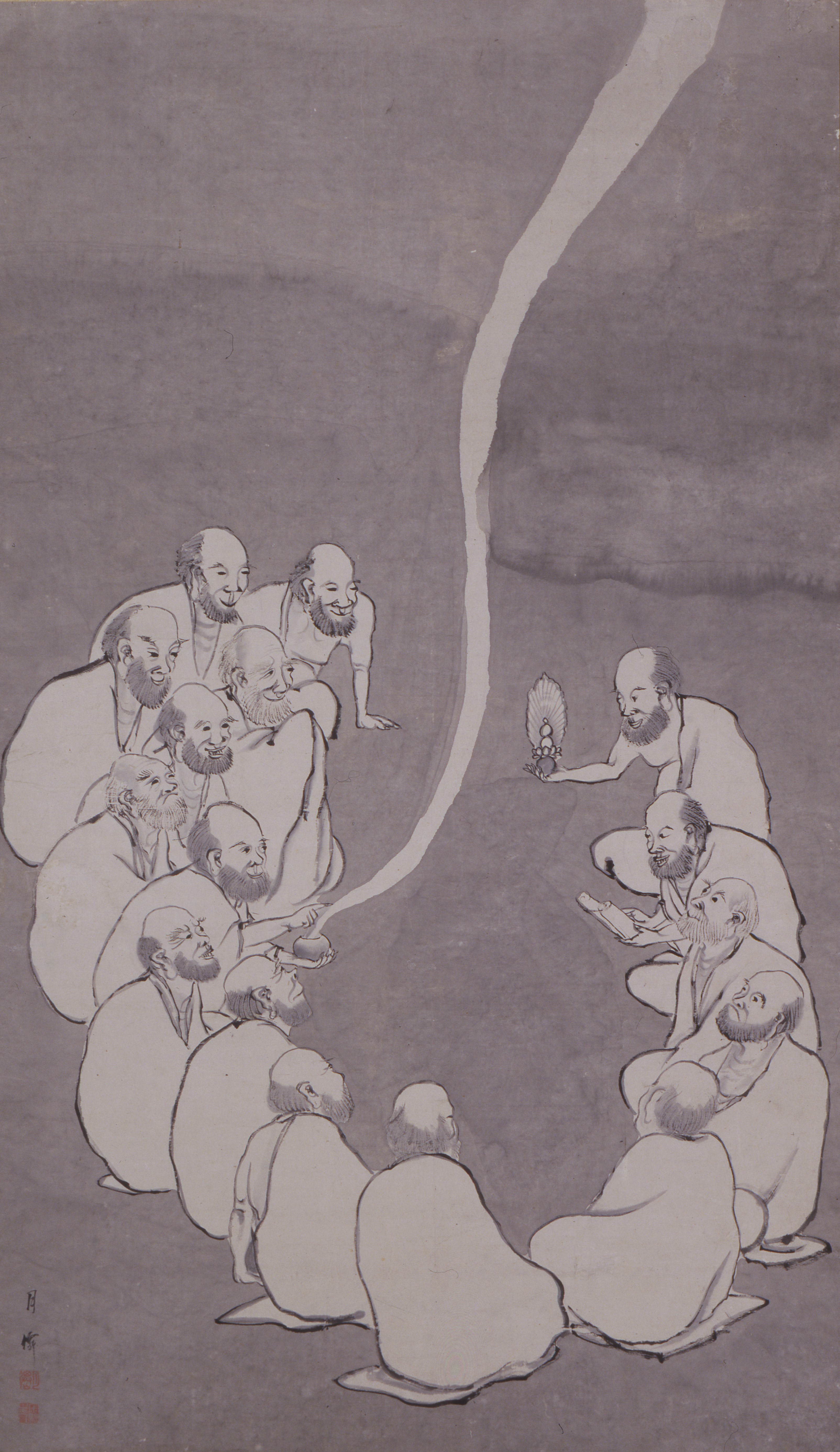 月僊《十六羅漢図》三重県立美術館蔵.jpg