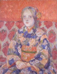 児島虎次郎　日本服を着たる白耳義の少女　1911年　三重県立美術館所蔵