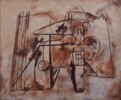 松本竣介《建物》　1947（昭和22）年頃　三重県立美術館蔵