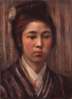 中村彝《婦人像》1922年頃　三重県立美術館蔵