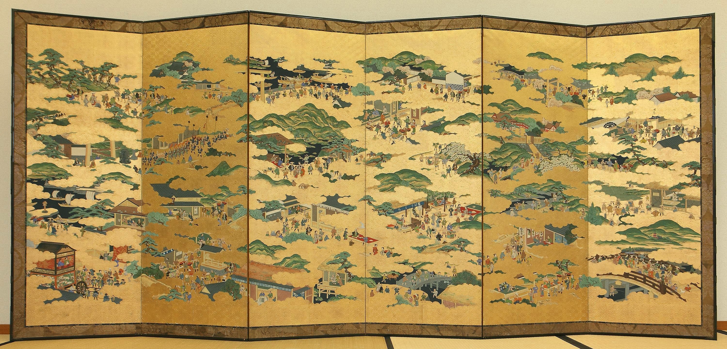 「伊勢参宮名所図屏風」右隻