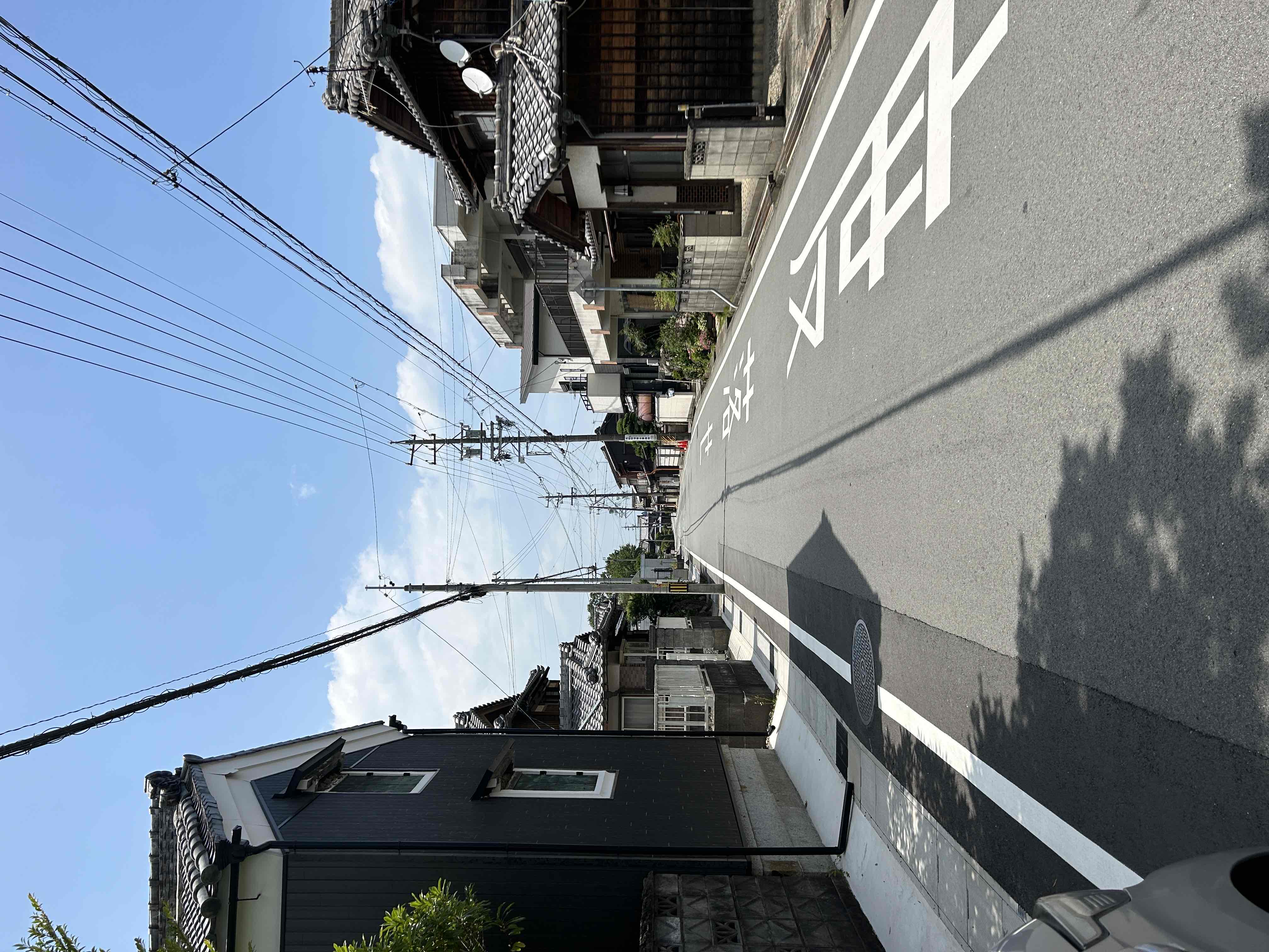 竹神社前の伊勢街道