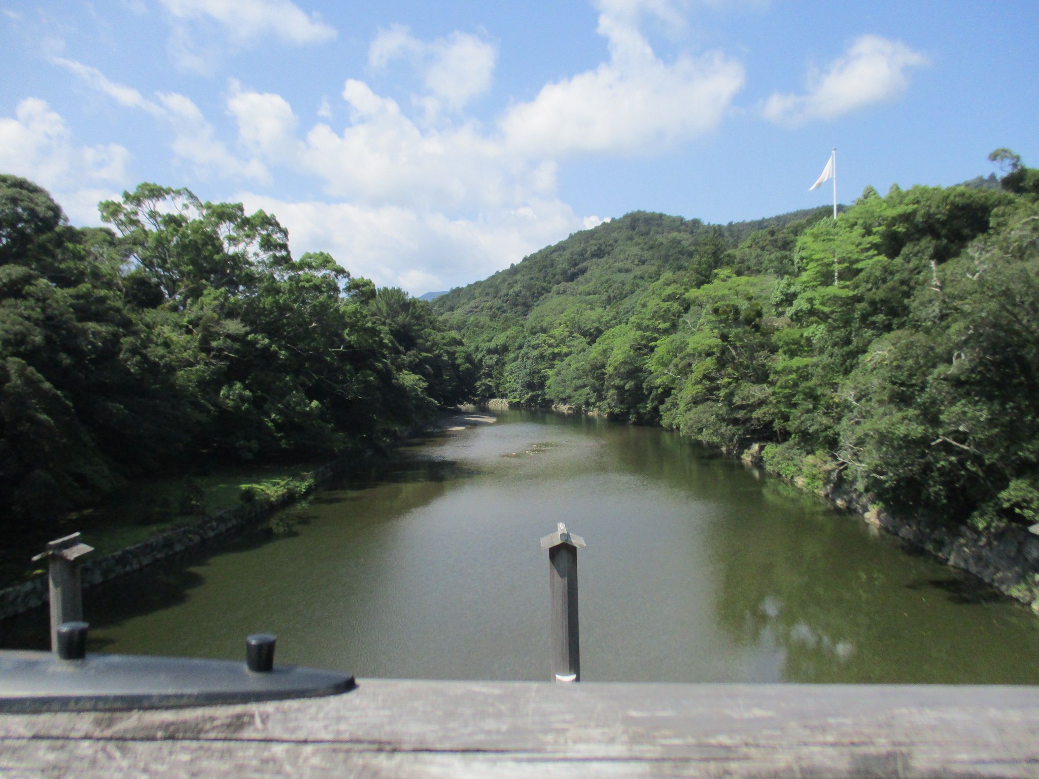 宇治橋の木除杭