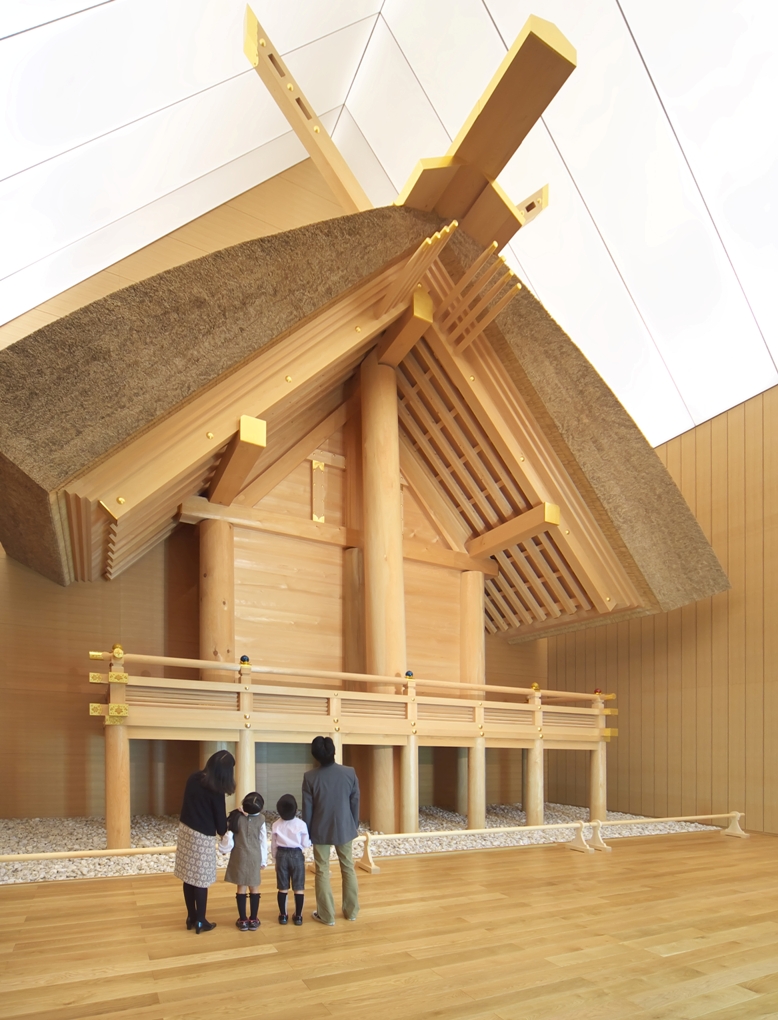 外宮正殿側面部の原寸大再現展示