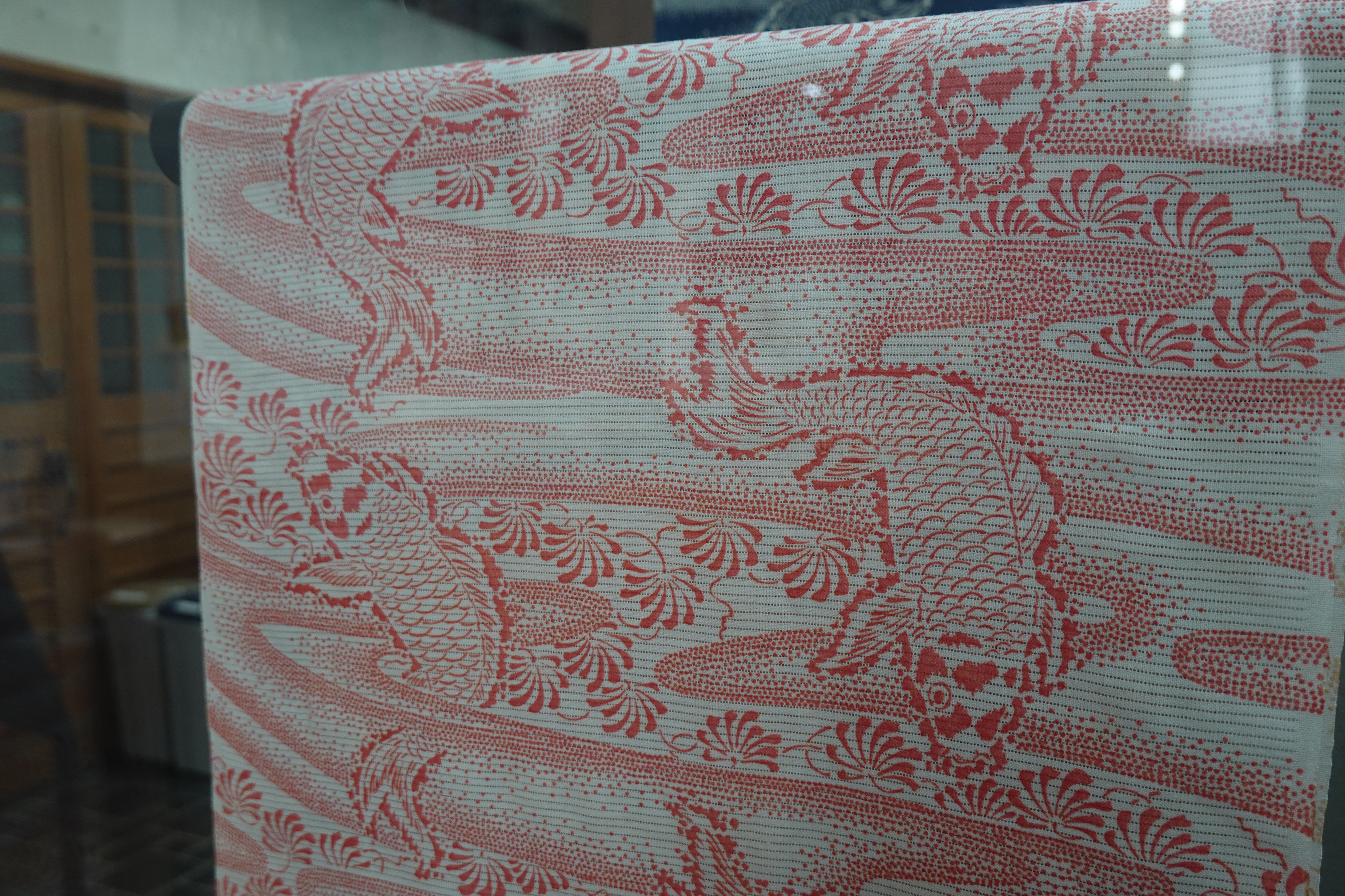 印刷された布 鯉型紙