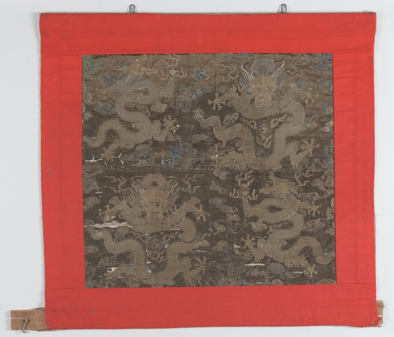 上野西町楼車前幕「雲龍文」