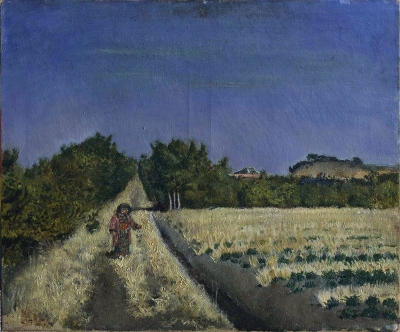 岸田劉生　麦二三寸