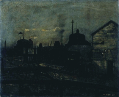 松本竣介　駅の裏