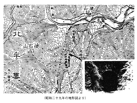 昭和二十九年の地形図より