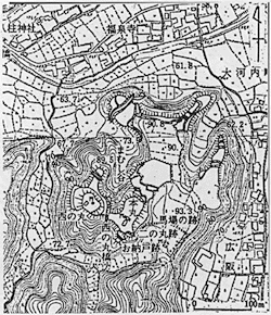 大河内城要図（『日本城郭大系』）