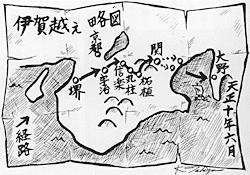 伊賀越え地図