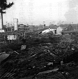 川越付近の伊勢湾台風状況・家屋の倒壊（朝田昭吉氏提供）