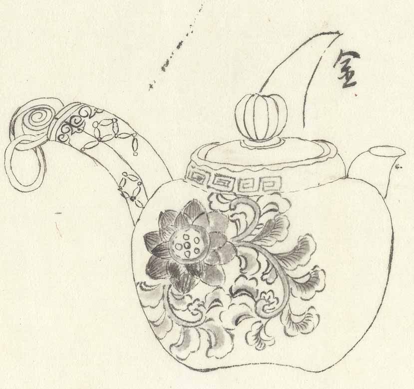 森有節の万古焼き作品図案（拡大）