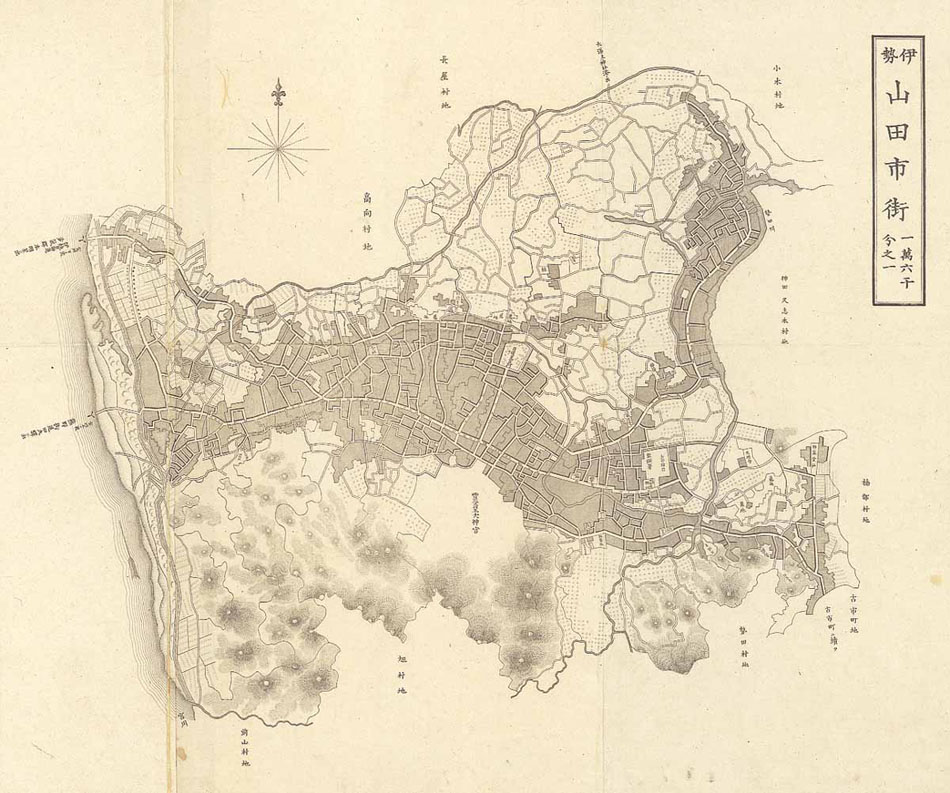 山田市街　拡大図