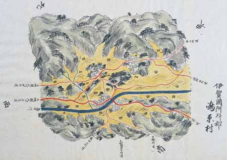 嶋原村絵図　拡大図
