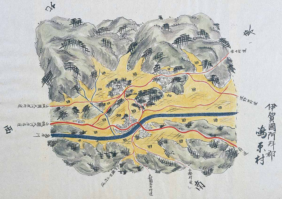 嶋原村絵図　拡大図
