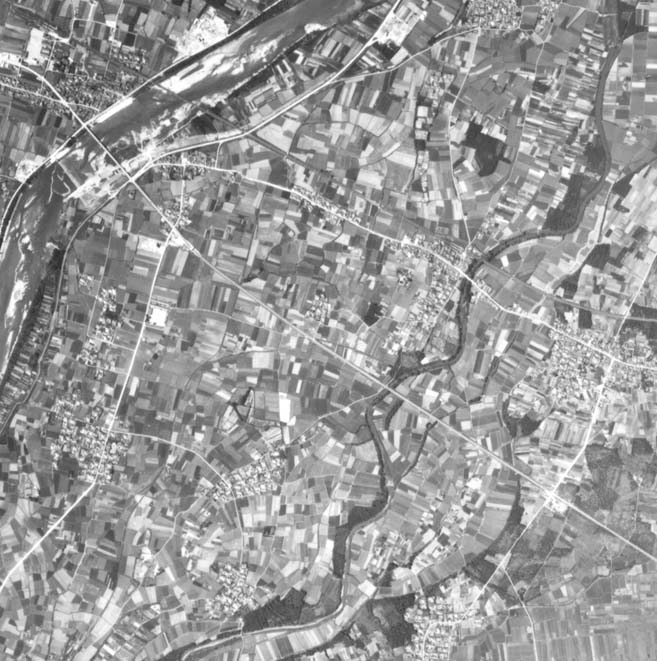 櫛田川、祓川周辺の航空写真（国土交通省提供）