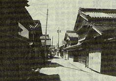 伊勢市河崎町の妻入町屋（１９８０年頃）