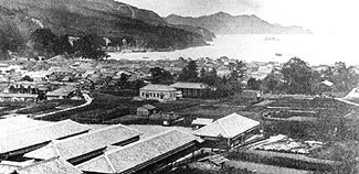 定期航路「尾鷲・津線」開設時当時の尾鷲町（１９０７年発行の「三重県案内」より