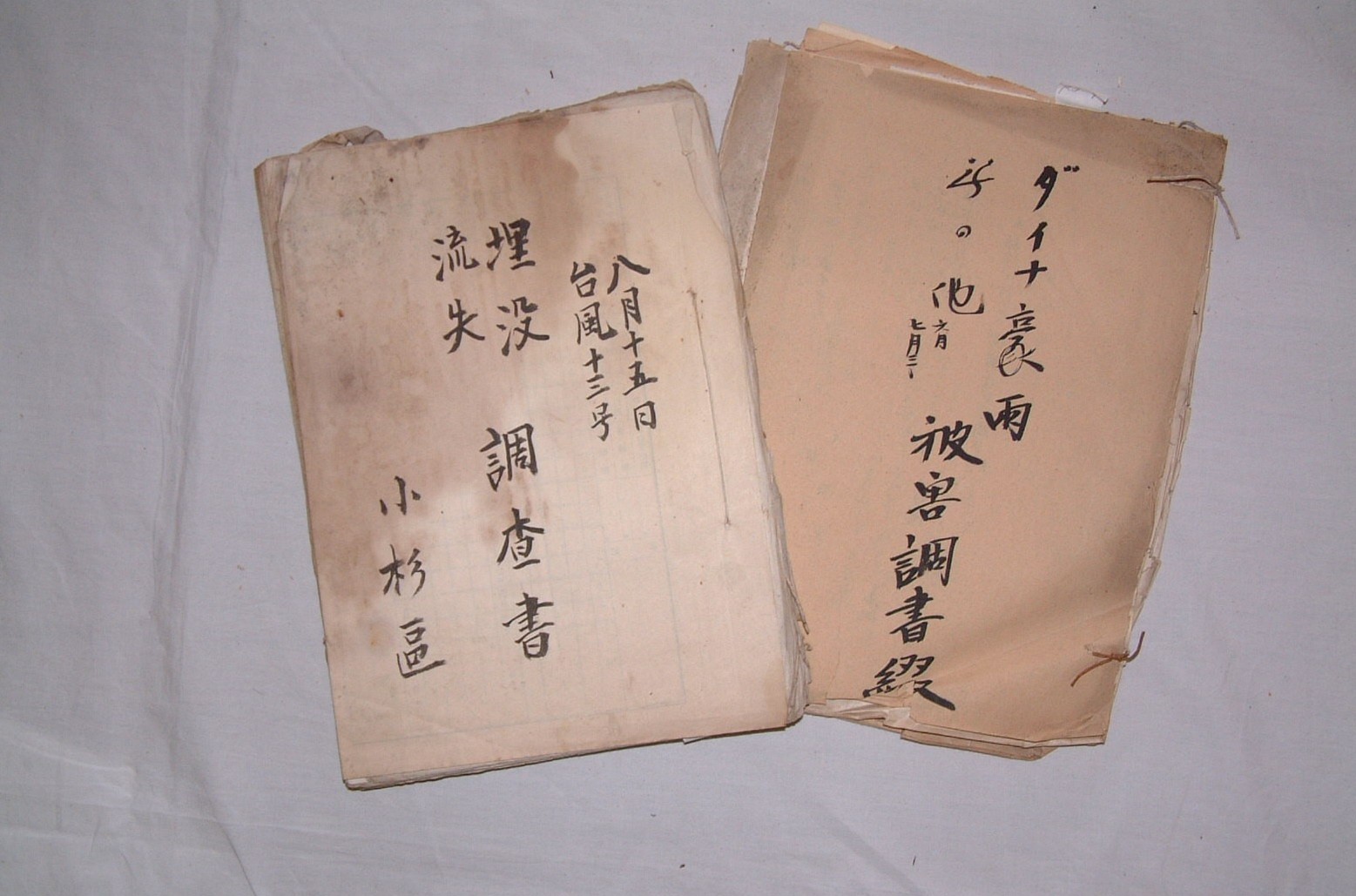 「水害被害の調査書」（伊賀市小杉区所蔵）