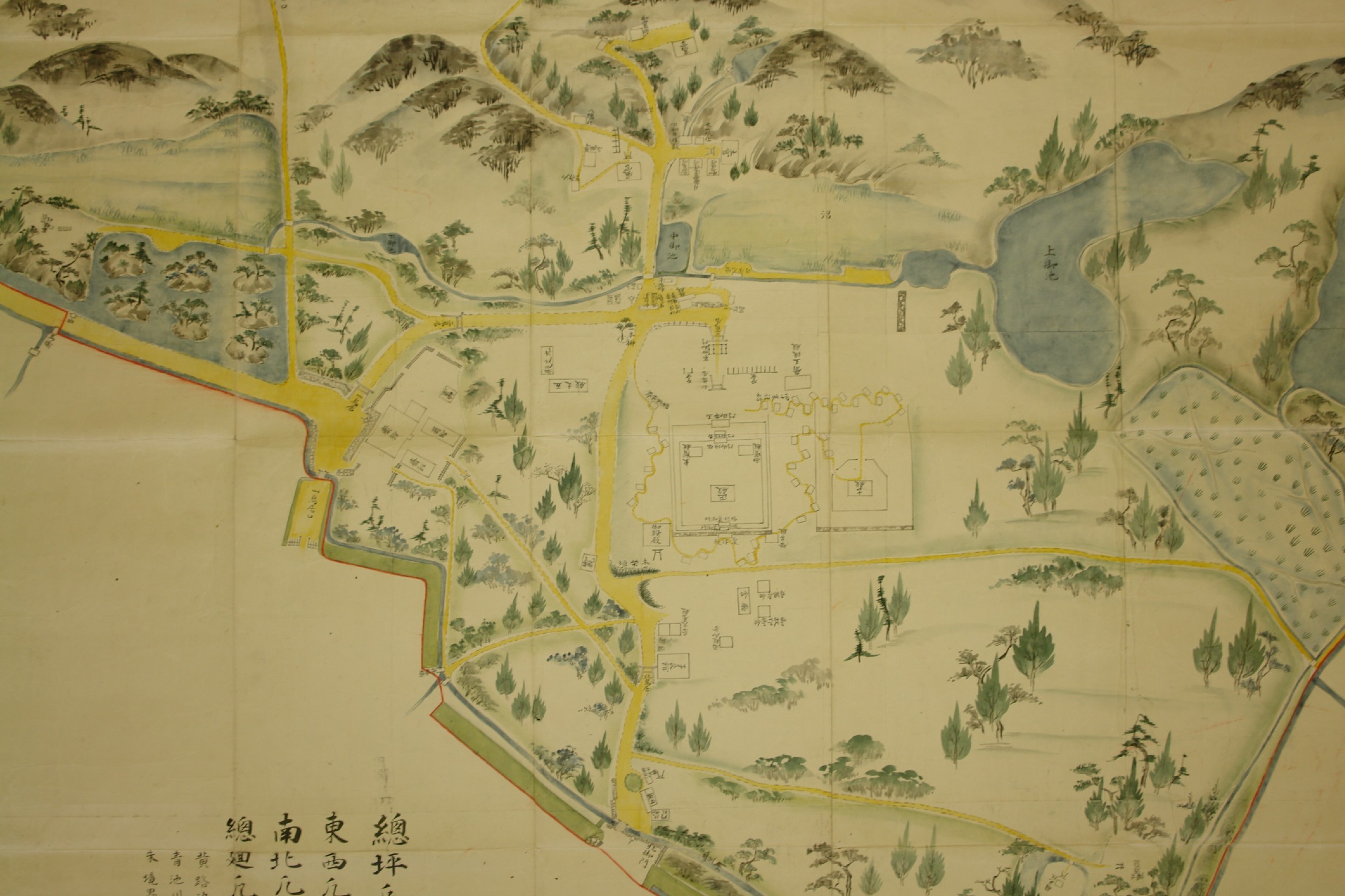 広げた状態の外宮御宮地図の一部