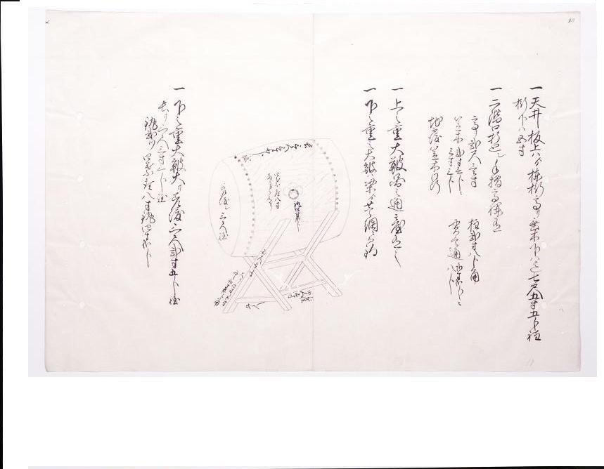 2階にあった太鼓の図