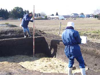 第156次調査の遺構の実測