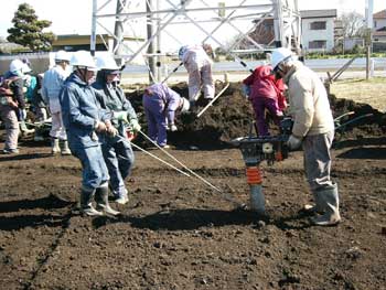 調査終了後の埋め戻し