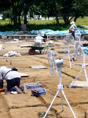 今年の夏も暑い！大型扇風機が出動しました。