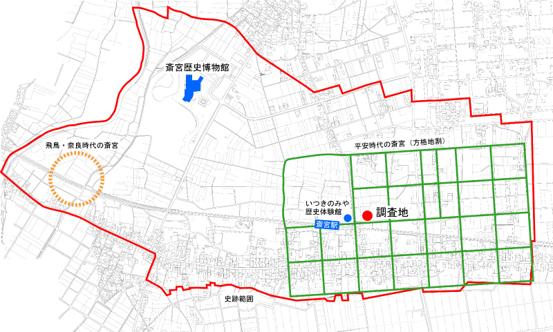 調査区位置図