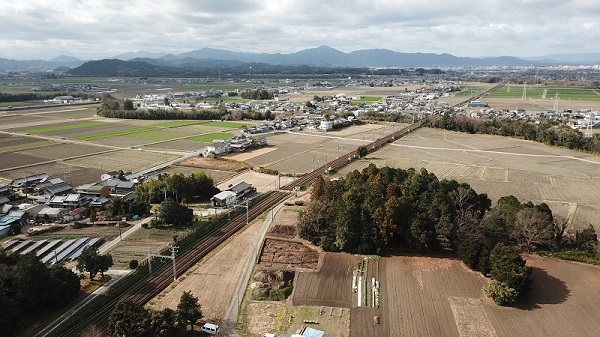 飛鳥時代の斎王宮殿域（東上空から）