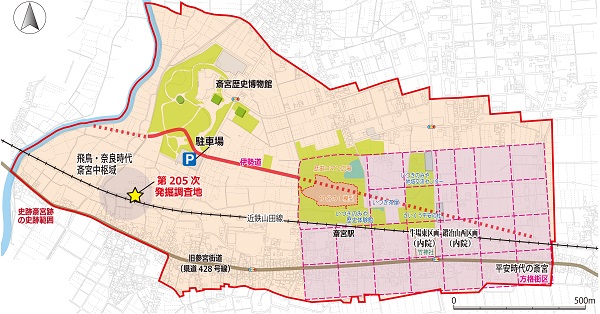 令和５年度の発掘調査地点